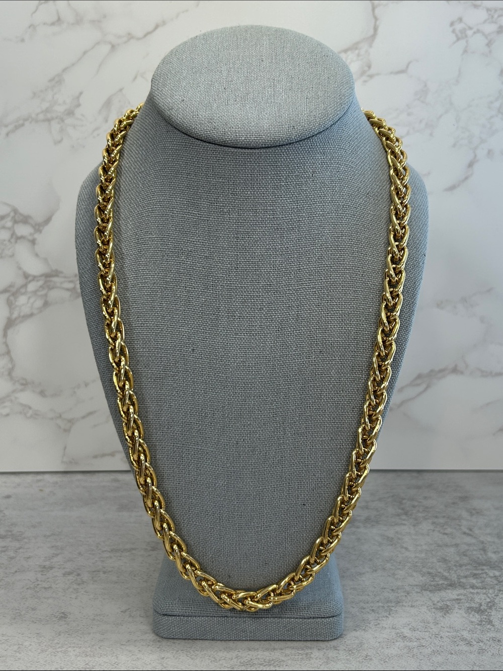 Vintage Anne Klein Thick Heavy Gold Chain Necklace for Women